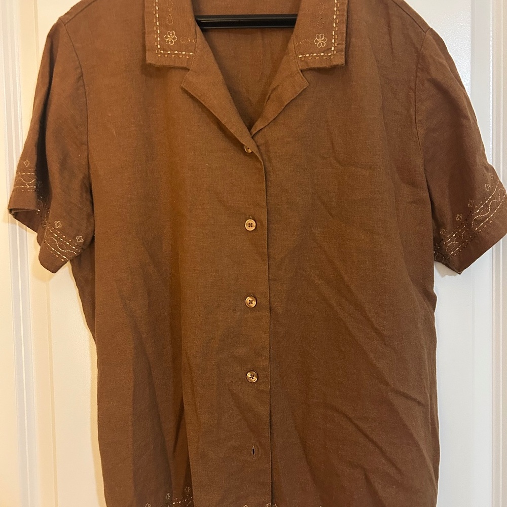 Linen Embroidered Shirt